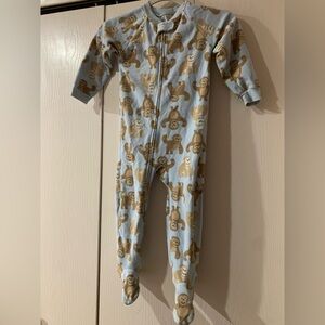 Carter's Light Blue Monkey Print Footie